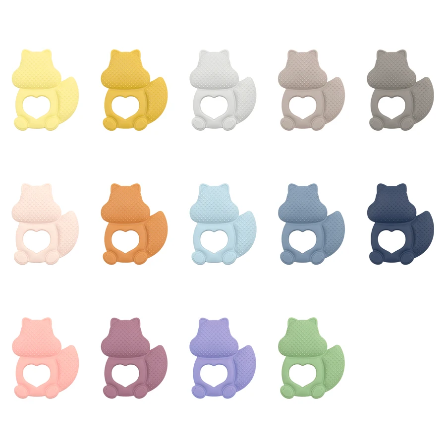 Easy To Grip Squirrel Shape Baby Teethers Chewable Funny Baby Teether Gift Silicone Giraffe Teething Toy