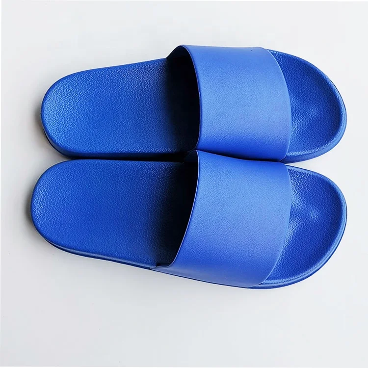 Custom Men Wholesale Beach Blue Flip flops Slide Shoes Slides Foot Wear Bathroom Anti slip Sliders Slippers for Women and kids
