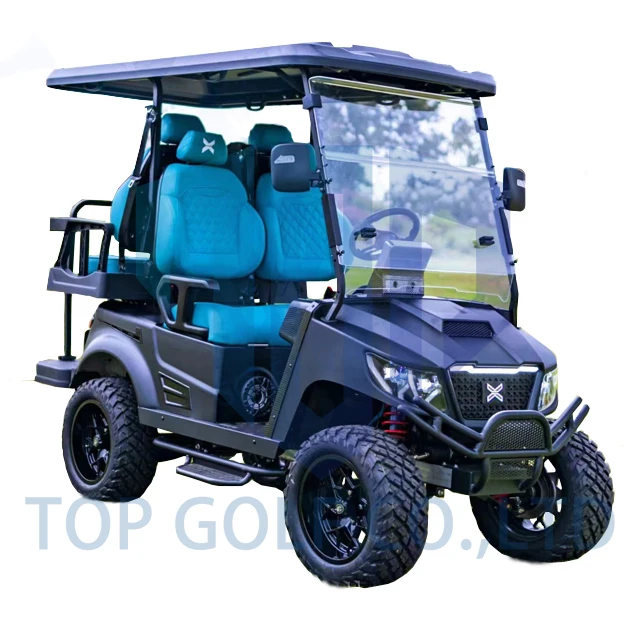 2024 Newest Design Resort Hotel Park Golf Course Sightseeing Golf Car High Chassis Lifted Electric Golf Cart
