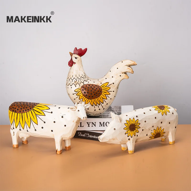 Factory Custom  Animal Statue Animal Poultry Sculpture For Home Decoration Farm Garden Decoration