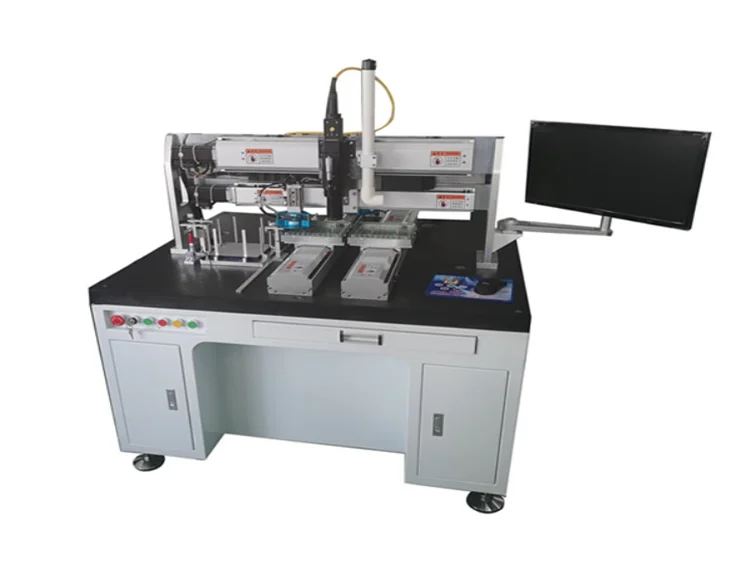 Qinhuangdao Yudian Fiber laser solar cell cutting machine two working stations