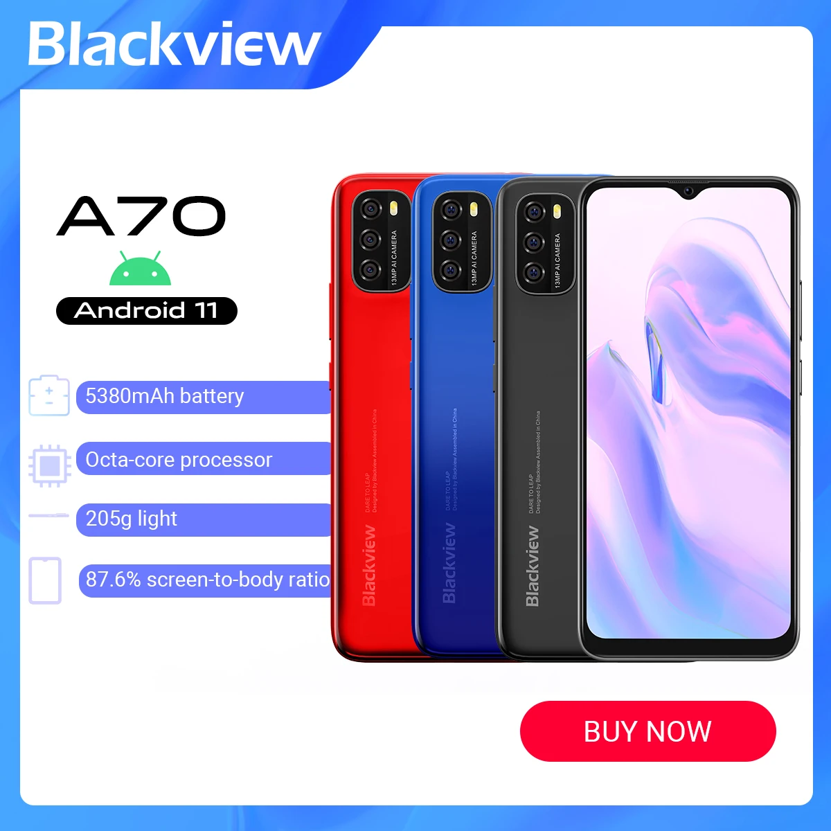 Смартфон A70 10 ядер 6 51 дюйма 3 + 32 ГБ 5380 мАч 24 48