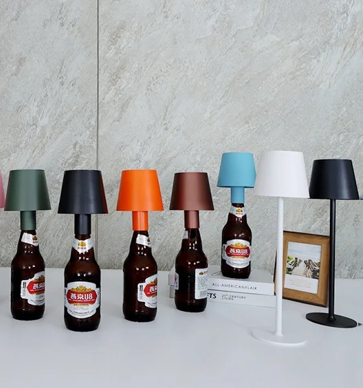 Diy Table Led Dimmable Wireless Color Changing Plasma Lava Vine Table Led Wireless Wine Bottle Cap Lamp Kit For Bottle