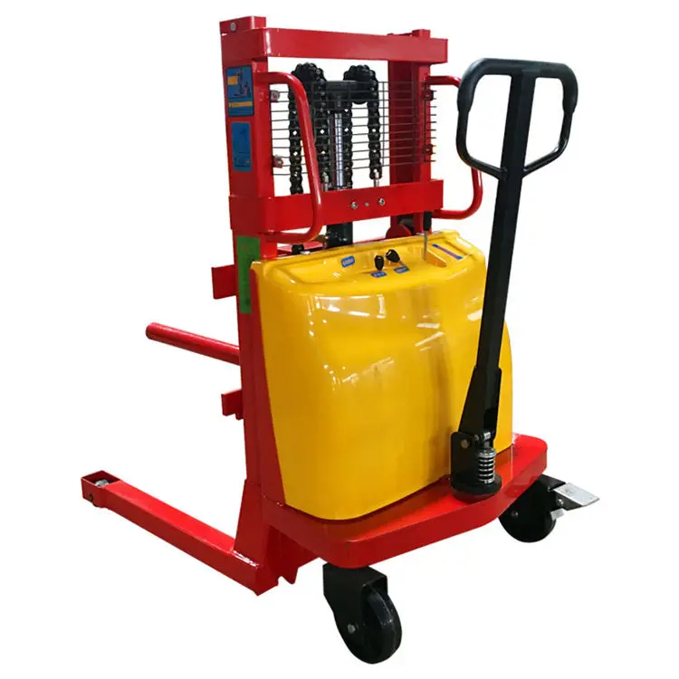 semi-electric hydraulic pallet mover lifter machinery 1t 1.5t loading unloading goods stacking pallet fork lift stacker