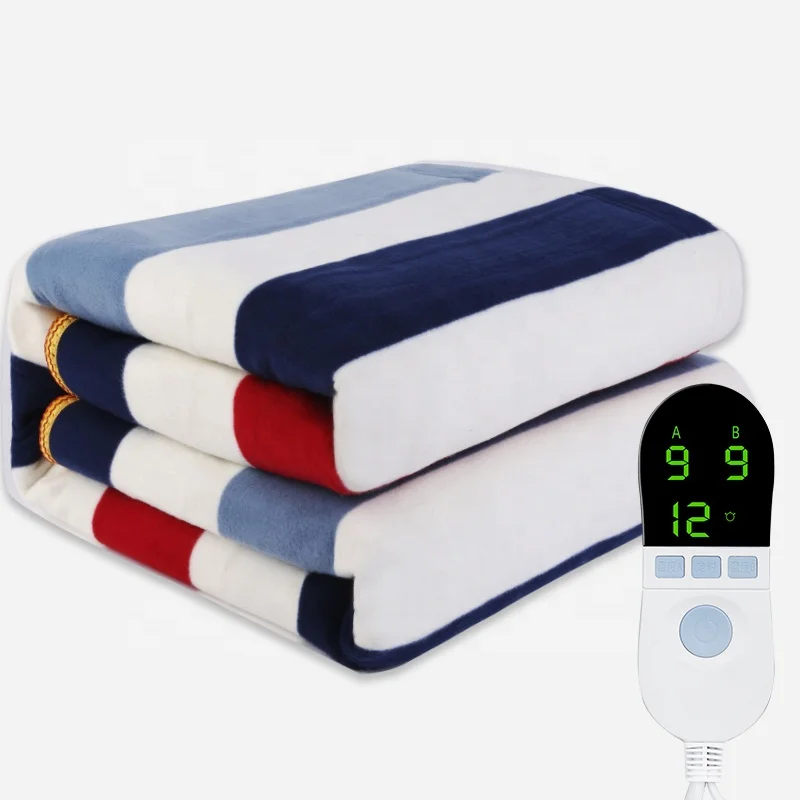 Amazon best selling King Bed 220v110v heated electric throw blanket Winter High Quality Plush Element Customizable Coral Sherpa