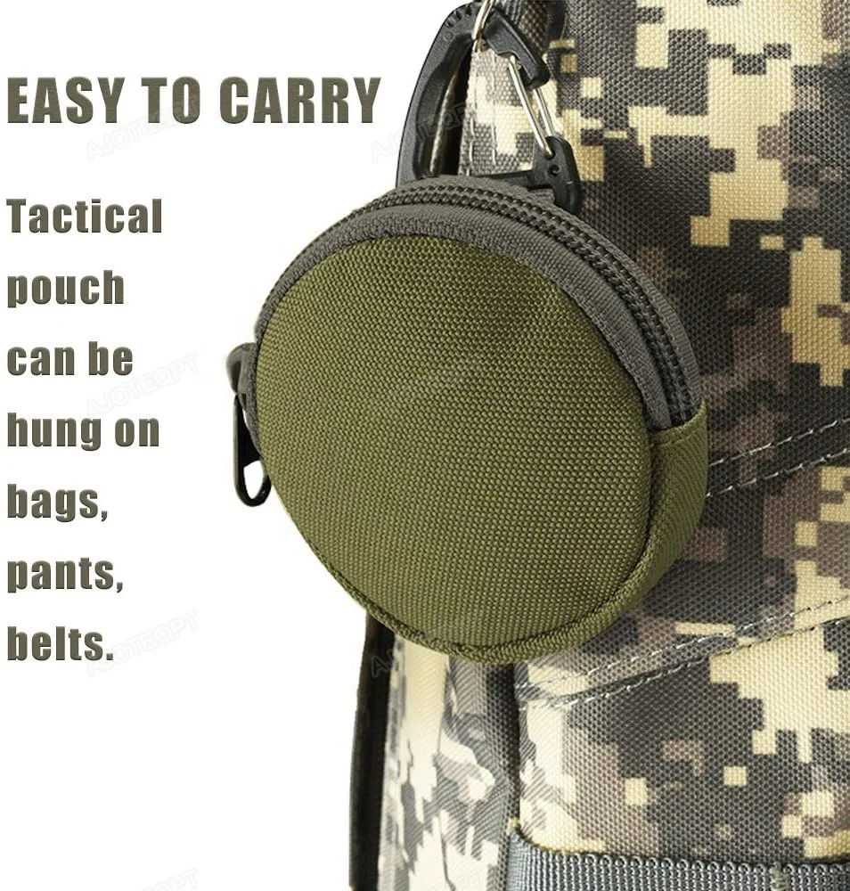 AJOTEQPT Tactical EDC Pouch Mini Key Wallet Holder Men Coin Purses Pouch Camo Small Pocket Bag