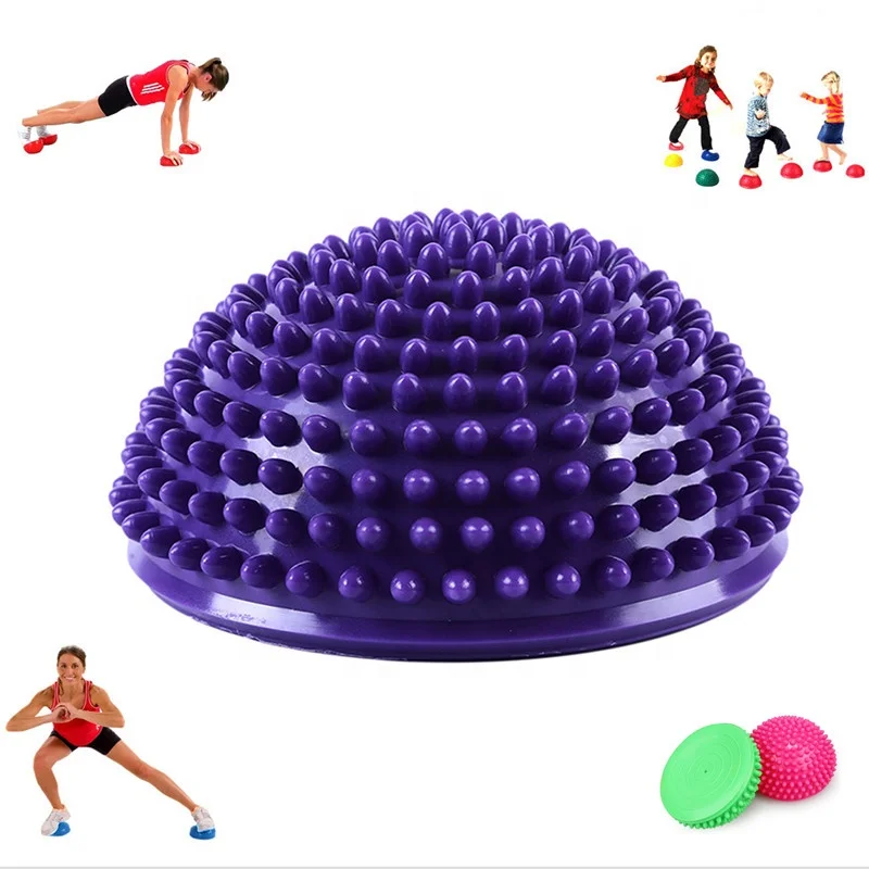 Hot Selling Physical Therapy Durian Shape Yoga Half Balance Exercise Spiky Massage Ball