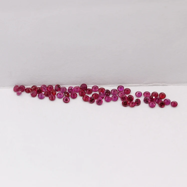 Wholesale Loose Stones Round Natural Ruby Round Cut Small Size Ruby Gemstones For Jewelry Making Shop Now from Supplier