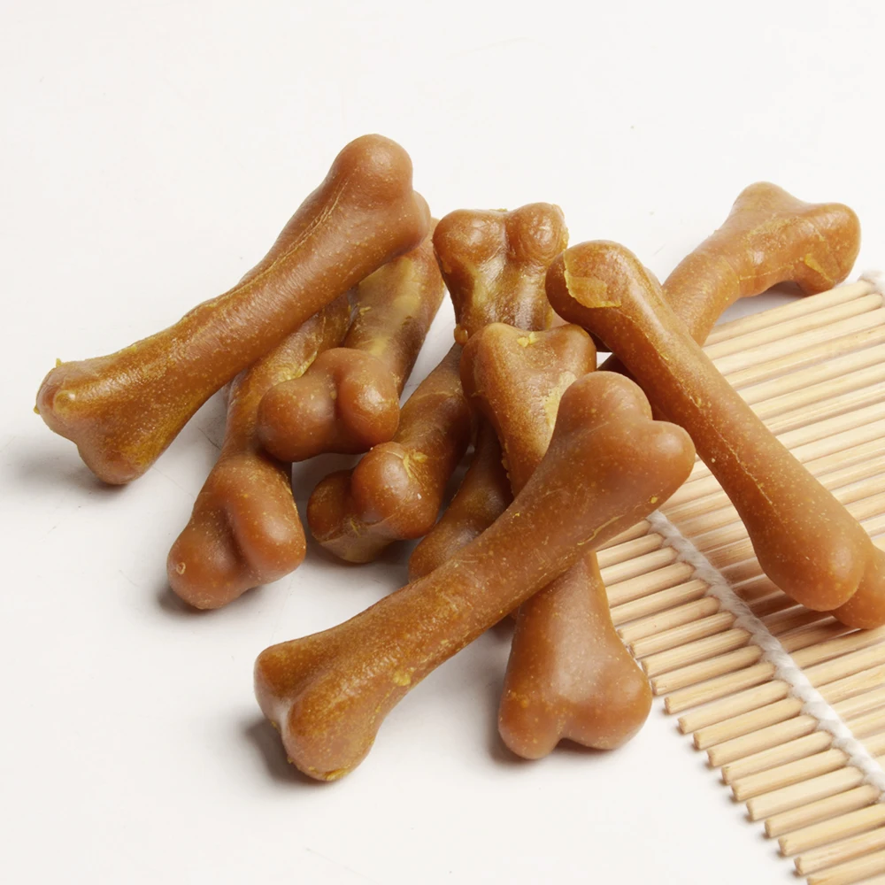 Soft chicken flavored bones natural dog chew treats dog bones treats