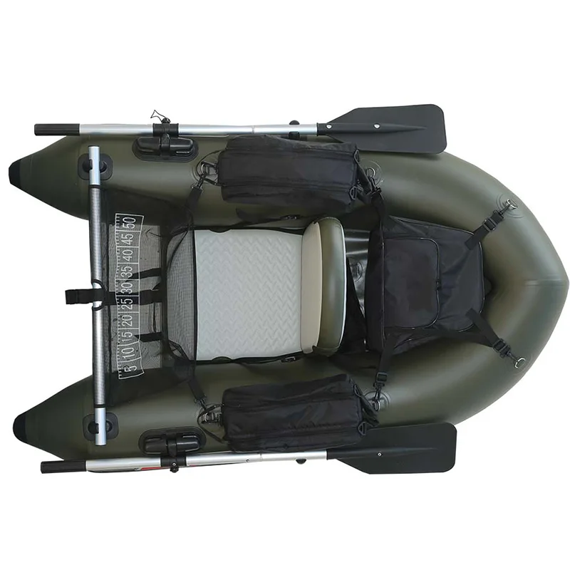 Factory Hypalon Rafts Inflatable Floating Bottom Boats 1 Person Inflatable Paddle Boat Fishing Belly Boat