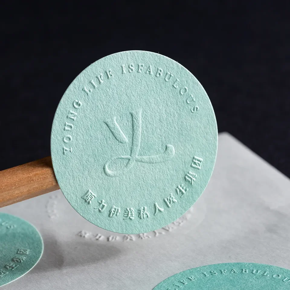 Customized Adhesive Logo Sticker Printed Gold Hot Stamping Embossed Label For Bottles