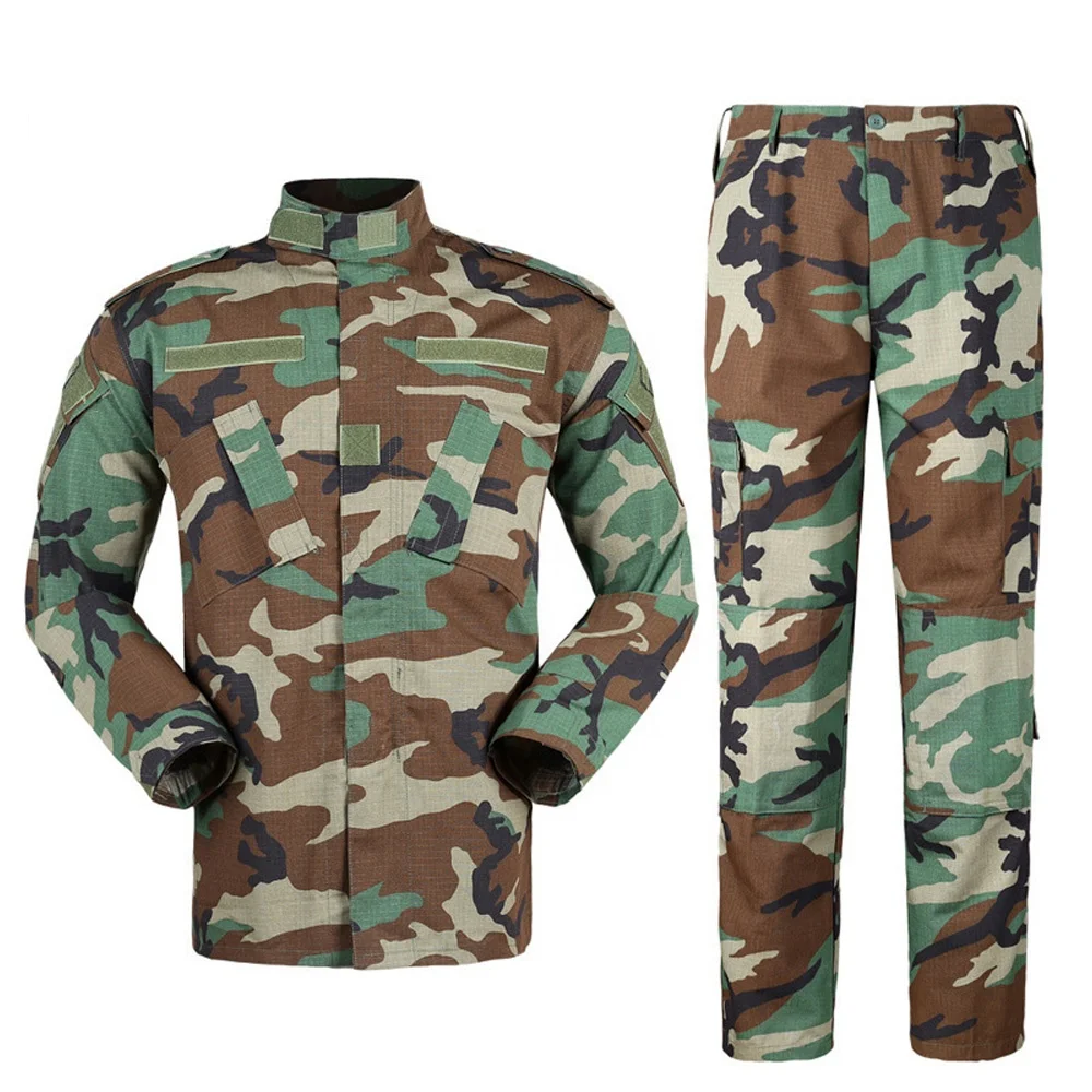 Tactical Cargo Pants Uniform Waterproof Camouflage BDU Combat Uniform US Hunting Clothing Set