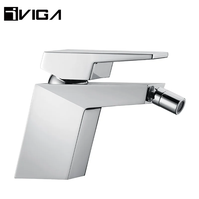Best Selling Square Shape Single Hole Bathroom Faucet Chrome Bidet Mixer Mixer