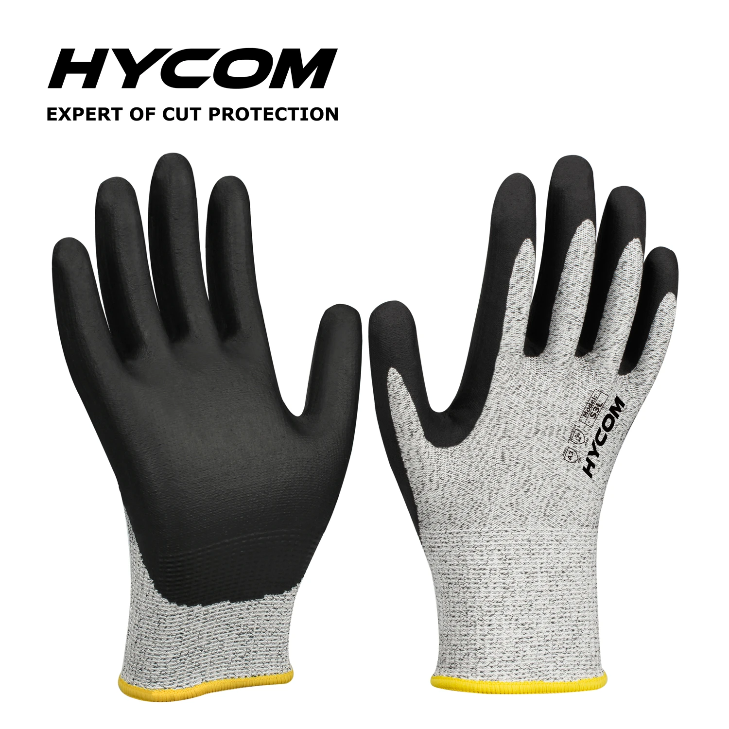 S3L-FN Foam Nitrile Coated Cut Resistant Industrial Work Used EN388 Level 5 Anti Cut Gloves for Industry Hand Protection