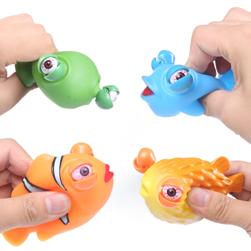 2024 colorful squish squeeze sea animal popping eyes toys