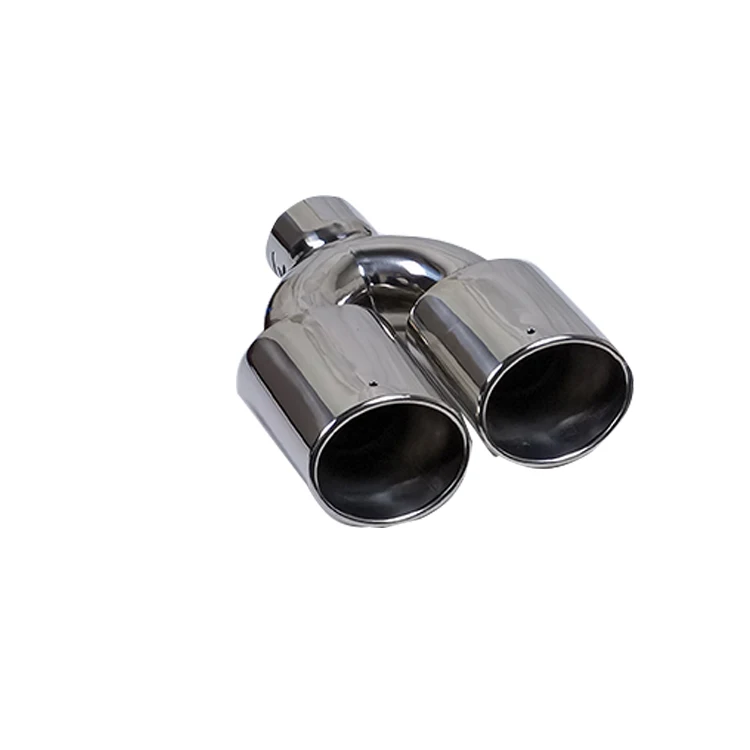 stainless steel Oval exhaust muffler Dual Outlet Exhaust Tips
