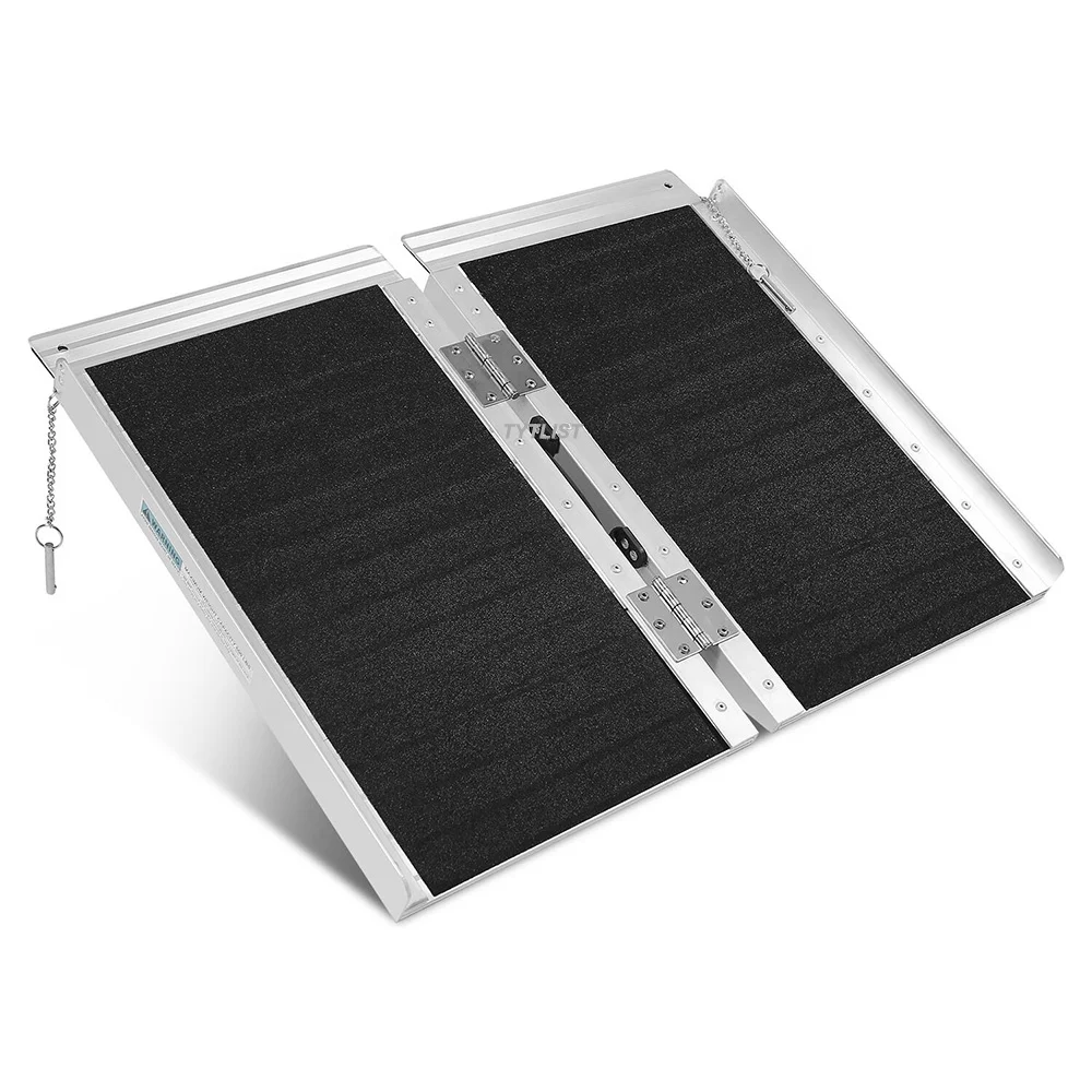 anti slip aluminum folding ramp for wheelchair
