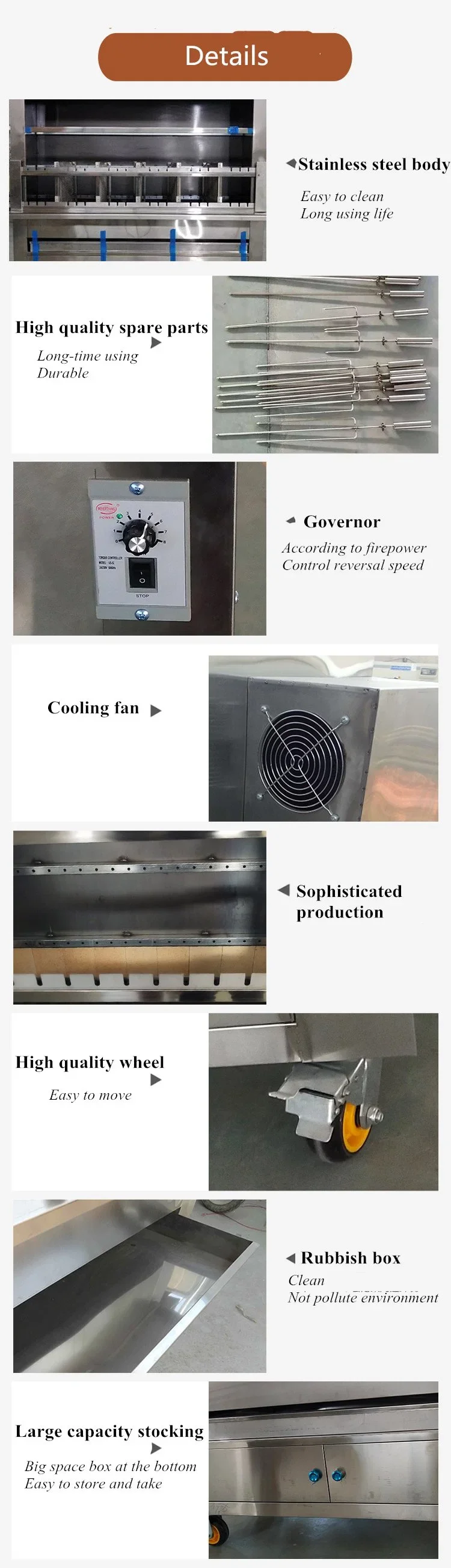 Commercial Stainless Steel BBQ Charcoal Machine Electric Barbecue Grill Gas Heating Barbecue Grill Machine