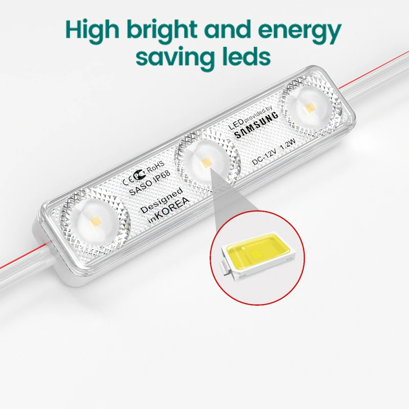 12 В/24 В светодиодный модуль 2835 smd 3LED водонепроницаемый осветительный ящик знак письмо
