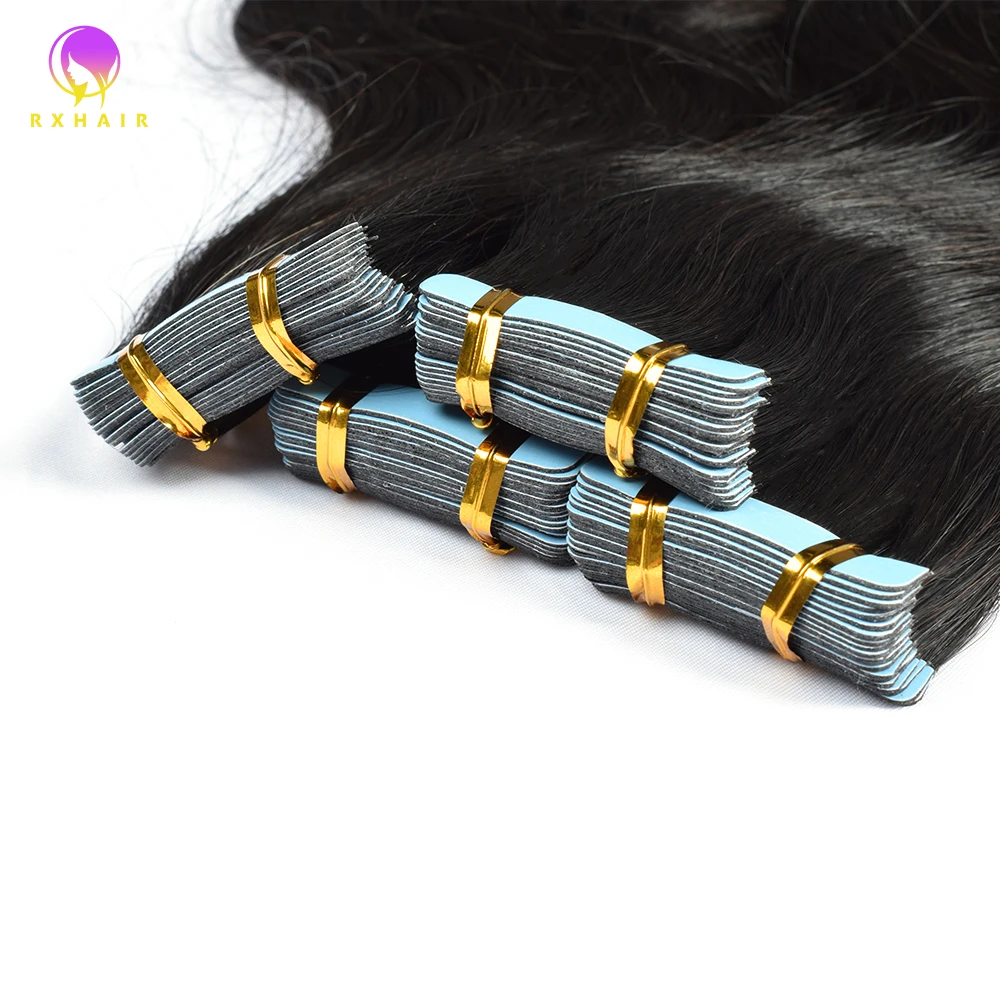 Factory Price Beauty Supplier Body Wave Clip In Hair Extensions 100% Tape Ins Remy Brazilian Virgin Human Hair
