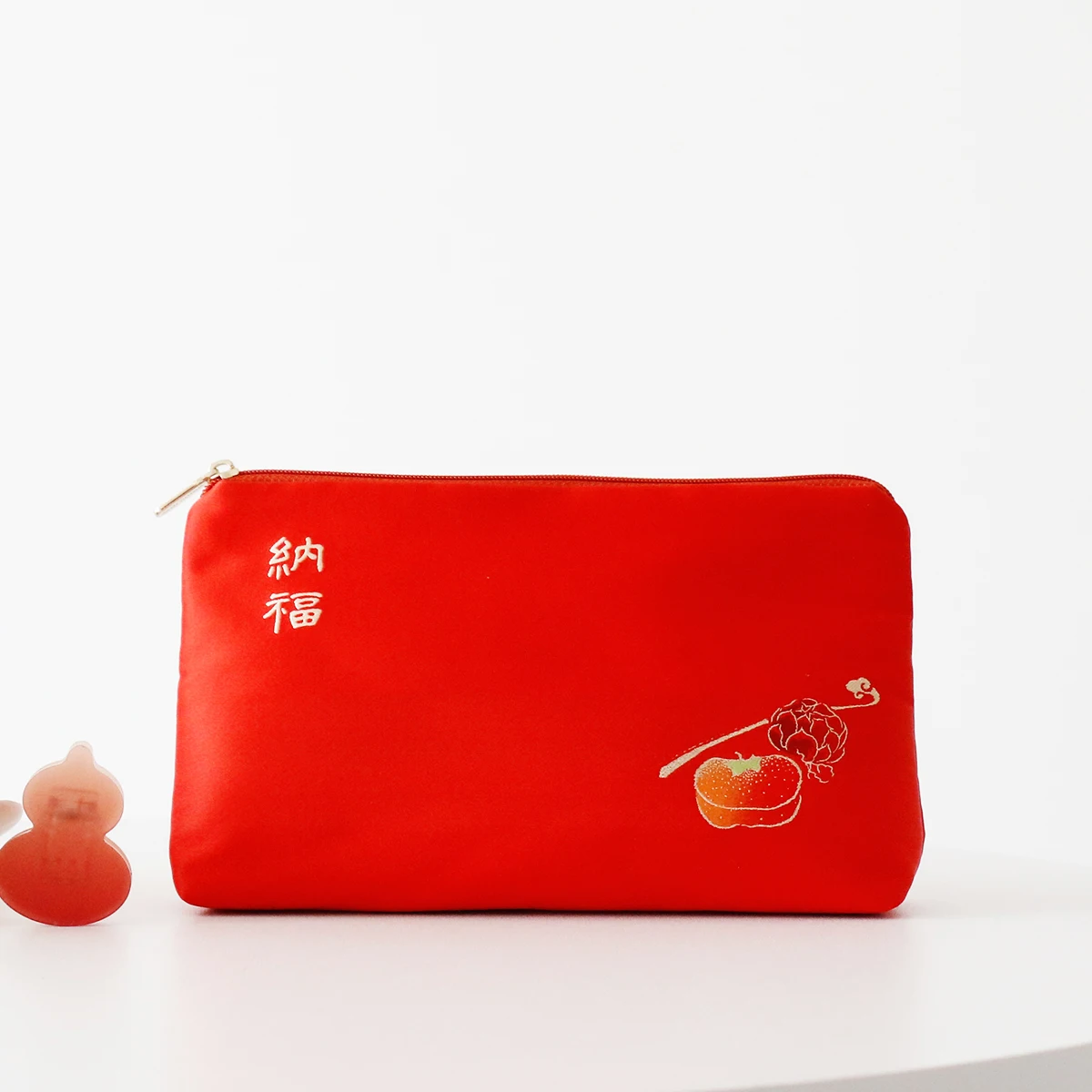 Women Floral Beauty Cosmetic Bag Makeup Case Organizer Silk Embroidery  Travel Large Wash Toiletry Storage Bag Pouch