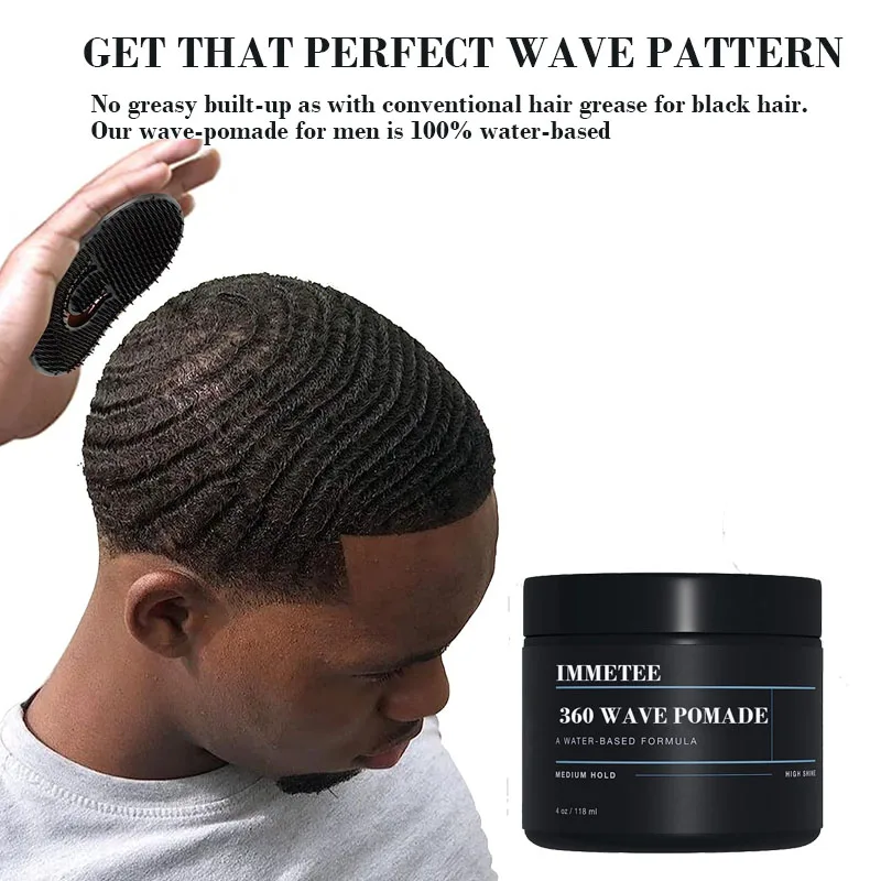 OEM/ODM Pomades & Waves Custom Wave Pomade Water Based Lasting Hold Styling Nourishes Low Moq Hair Gel Wave Pomade for men