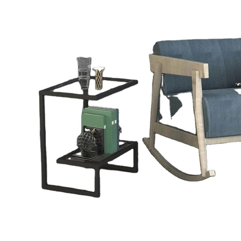 
Simple Antique China Style Waiting Room Home Furniture Storage Table Glass Side Table Living Room Furniture 