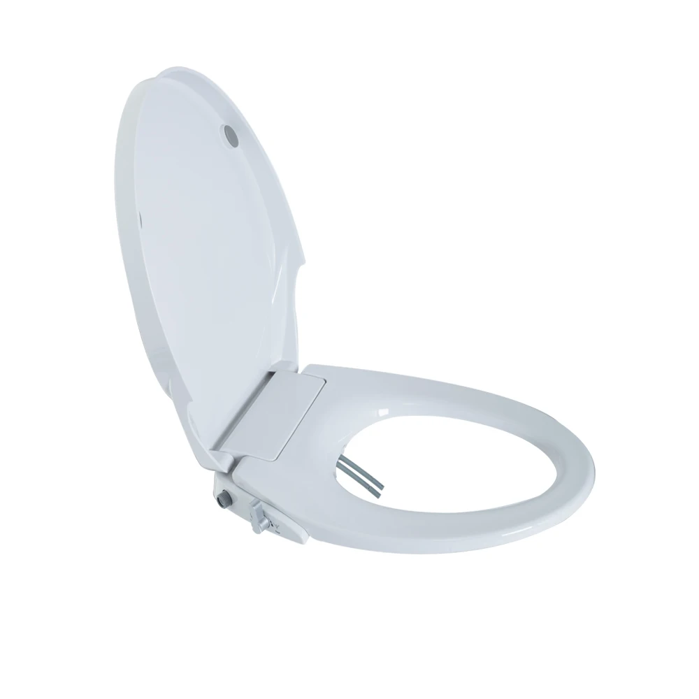 US Stock Easy Installation  Non Electric Dual Nozzle Cold Water Soft Close  Non-Electric Bidet Toilet Seat for Elongated Toilet