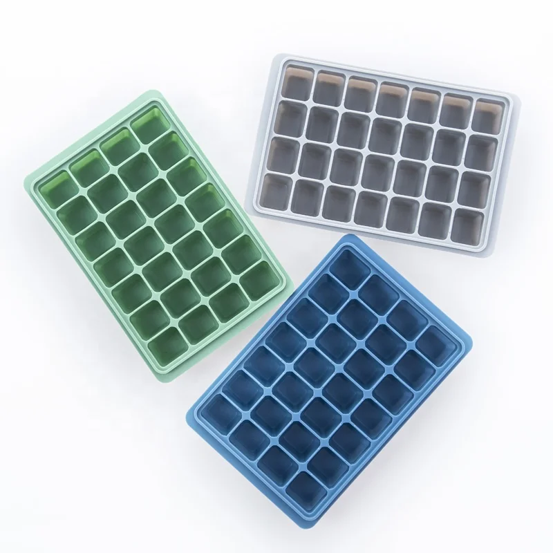 Custom  28 cavities silicone shaped ice cream bar silicone cube trays silicone mold whiskey tray cubes ice