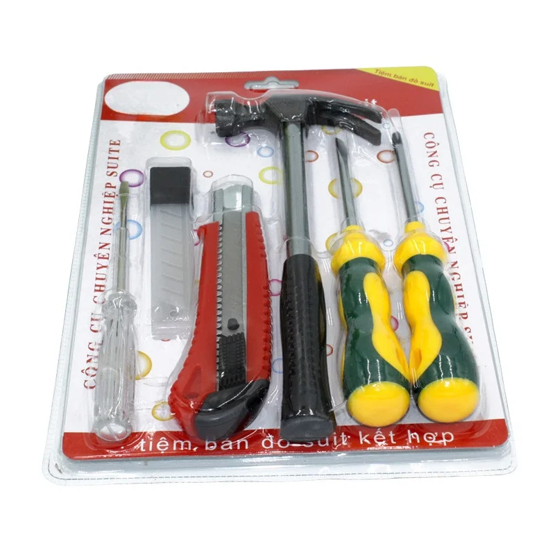 Multi-functional Household assembly Tools Kit Hardware Tools Hammer Screwdriver Art Knife Electric Pen 6 pieces Boutique Set