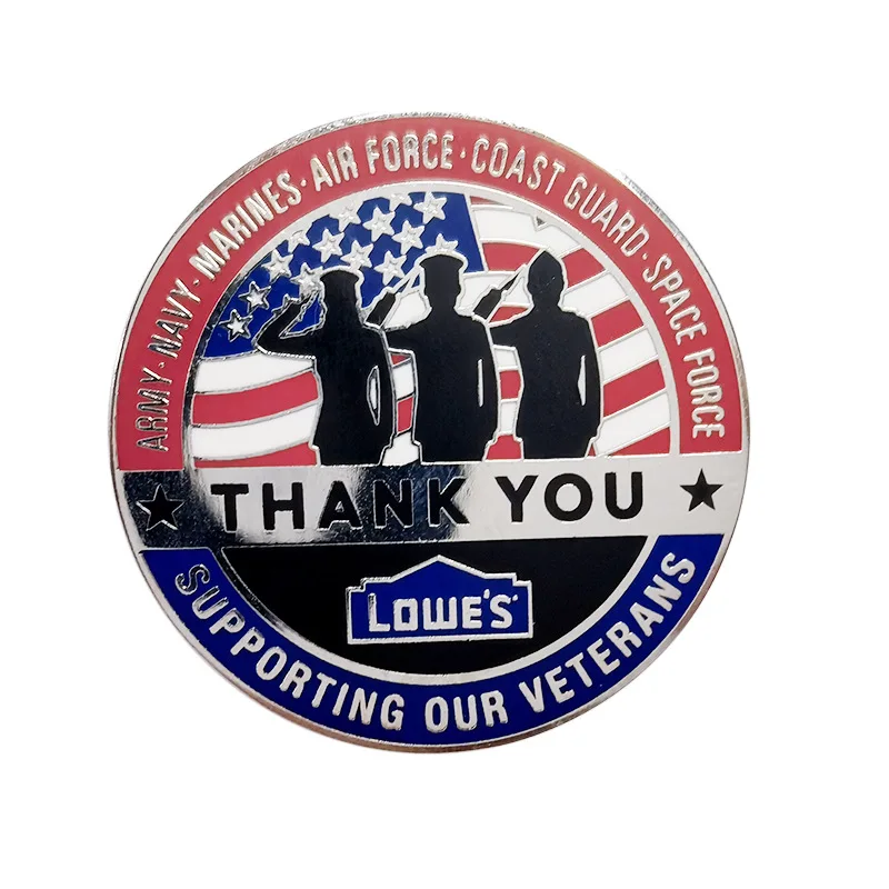 China metal crafts OEM custom wholesale top quality souvenir die struck enamel pins security officer lapel pin badge for jacket