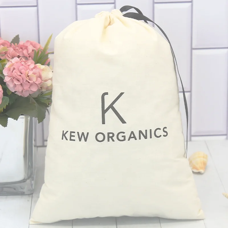 Экологичные хлопковые Подарочные чехлы на шнурке, рекламные сумки на заказ для бутика