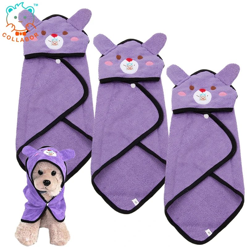 COLLABOR Great Pyrenees Towel Pet Good Absorbance Gentle Skin-friendly Pet Dog Towel Microfiber Pet Collar Saliva Towel