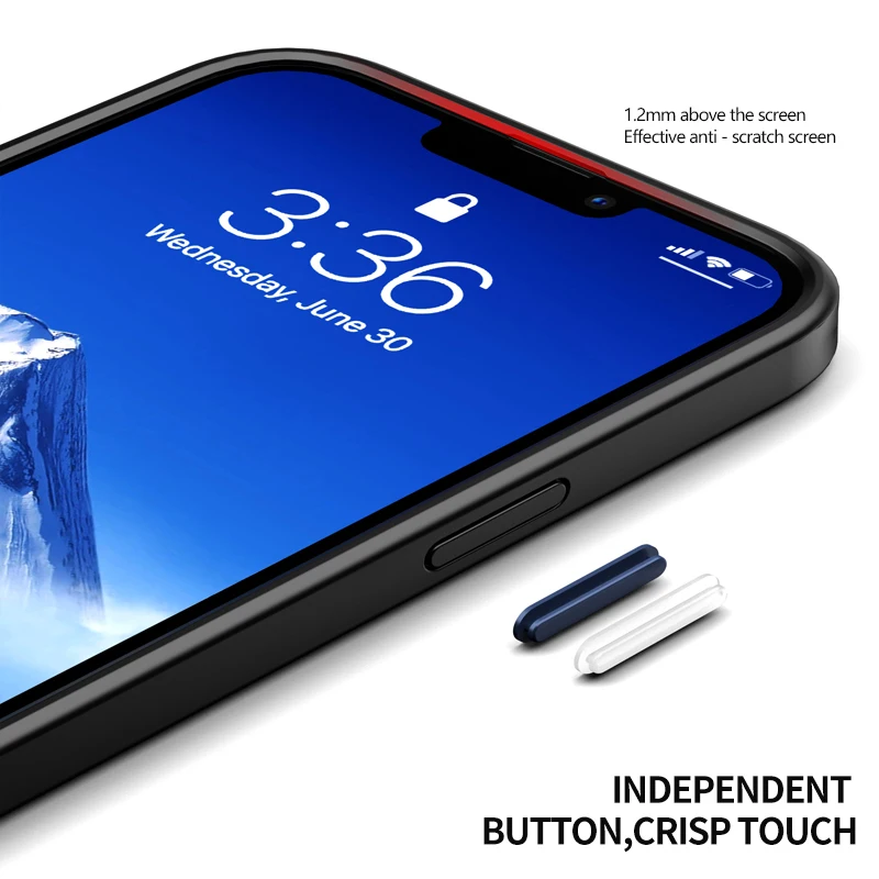 Matte Anti-knock Back Cover Shell Heavy Duty Protection Shockproof Case for iphone 13 12 11 Pro Max Mini X XS XR