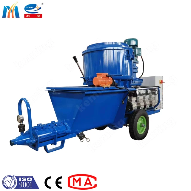 screw putty pumping machine KLW mortar spraying machine with mixer for ceiling plaster with mini air compressor
