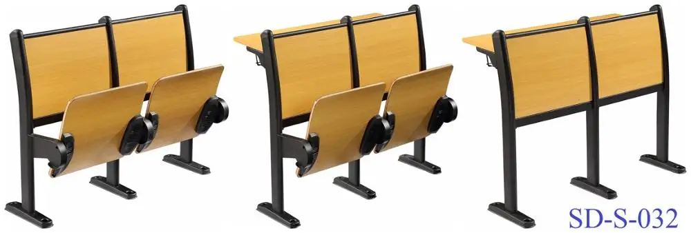 
SD-S-032 Folding Wooden University Chairs With Tablet Bench, University School Chairs And Tables School Chairs And Tables 