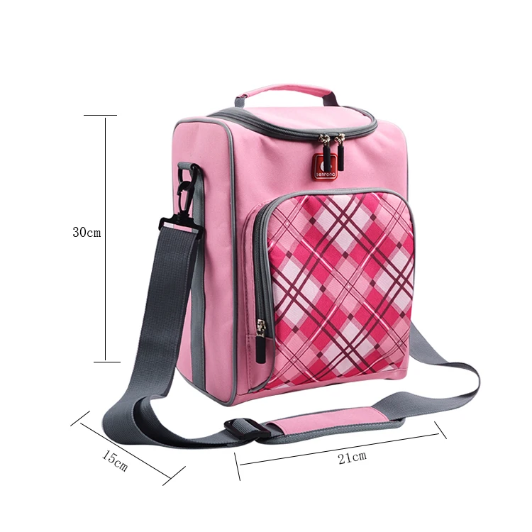 Reusable Takeaway Custom picnic Bag Thermo Insulated 4 Person Picnic backpack with cooler compartment