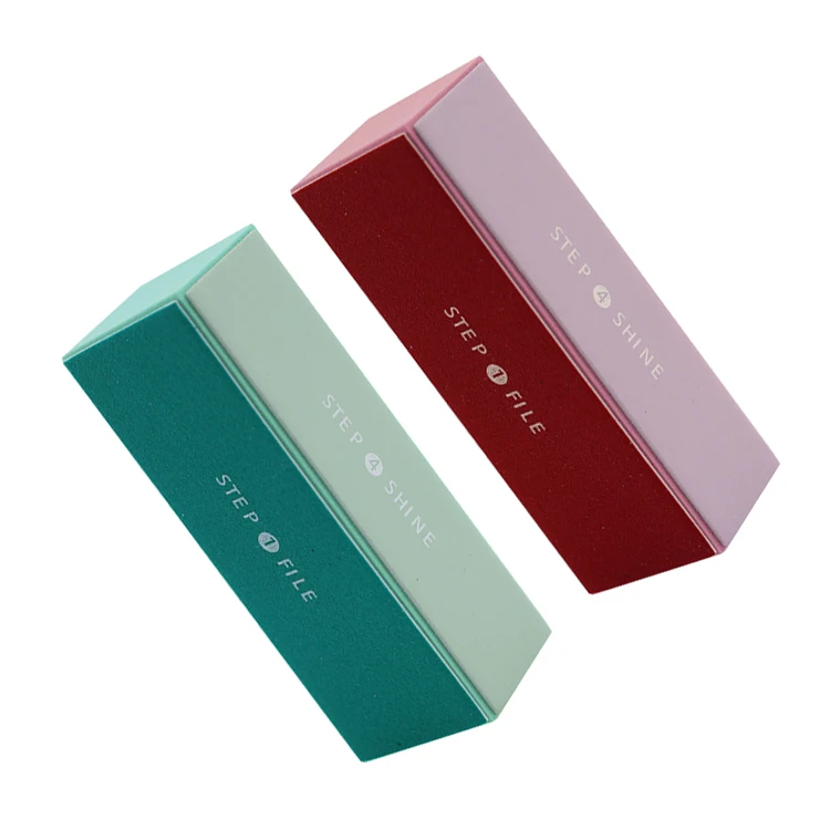 OEM Manicure beauty Portable EVA sponge nail buffer  4 Ways Polishing Custom Nail Buffer Block Mini Nail Files