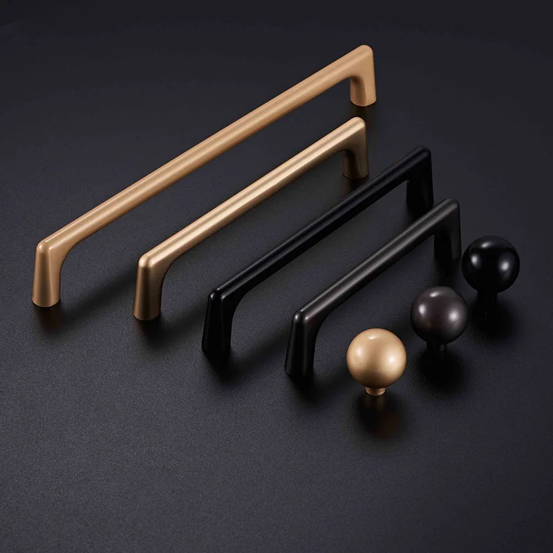 High Quality Zinc alloy  Hardware Kitchen Solid Furniture Handle Cabinet  Handles