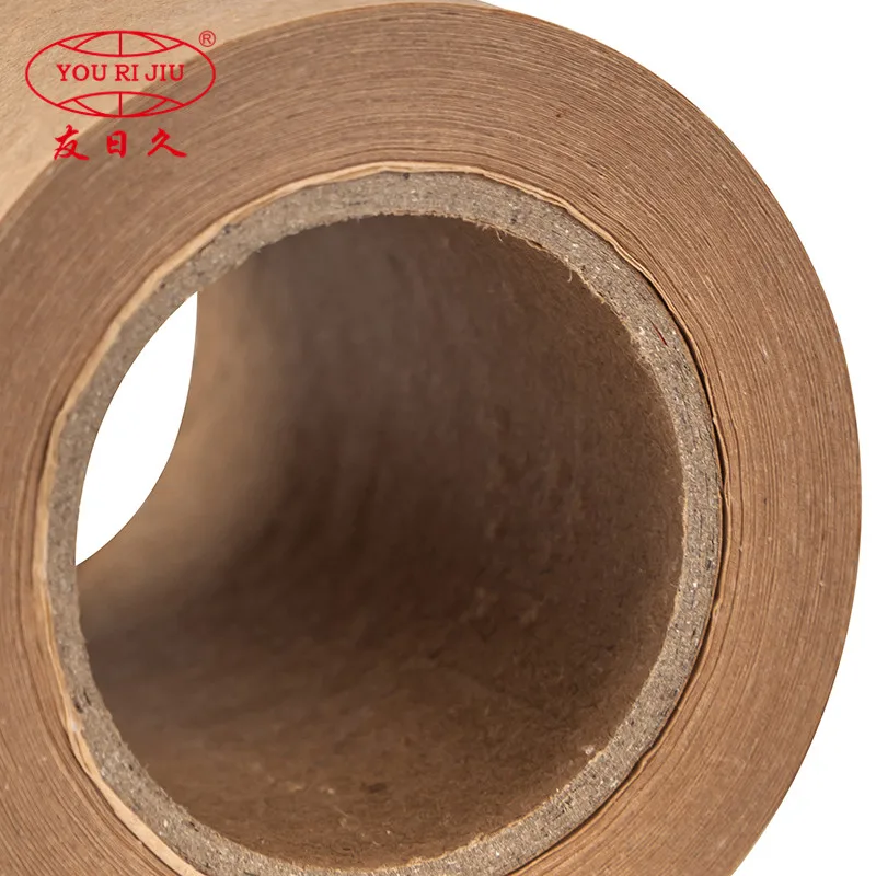 YOURIJIU Recyclable Carton Sealing Wet Starch Adhesion Glass Fiber Water Activated Kraft Paper Tape