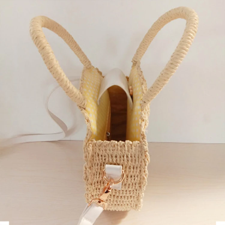 
Youngfuyou Amazon hot selling custom handbag clear beach bag rattan leather bags 