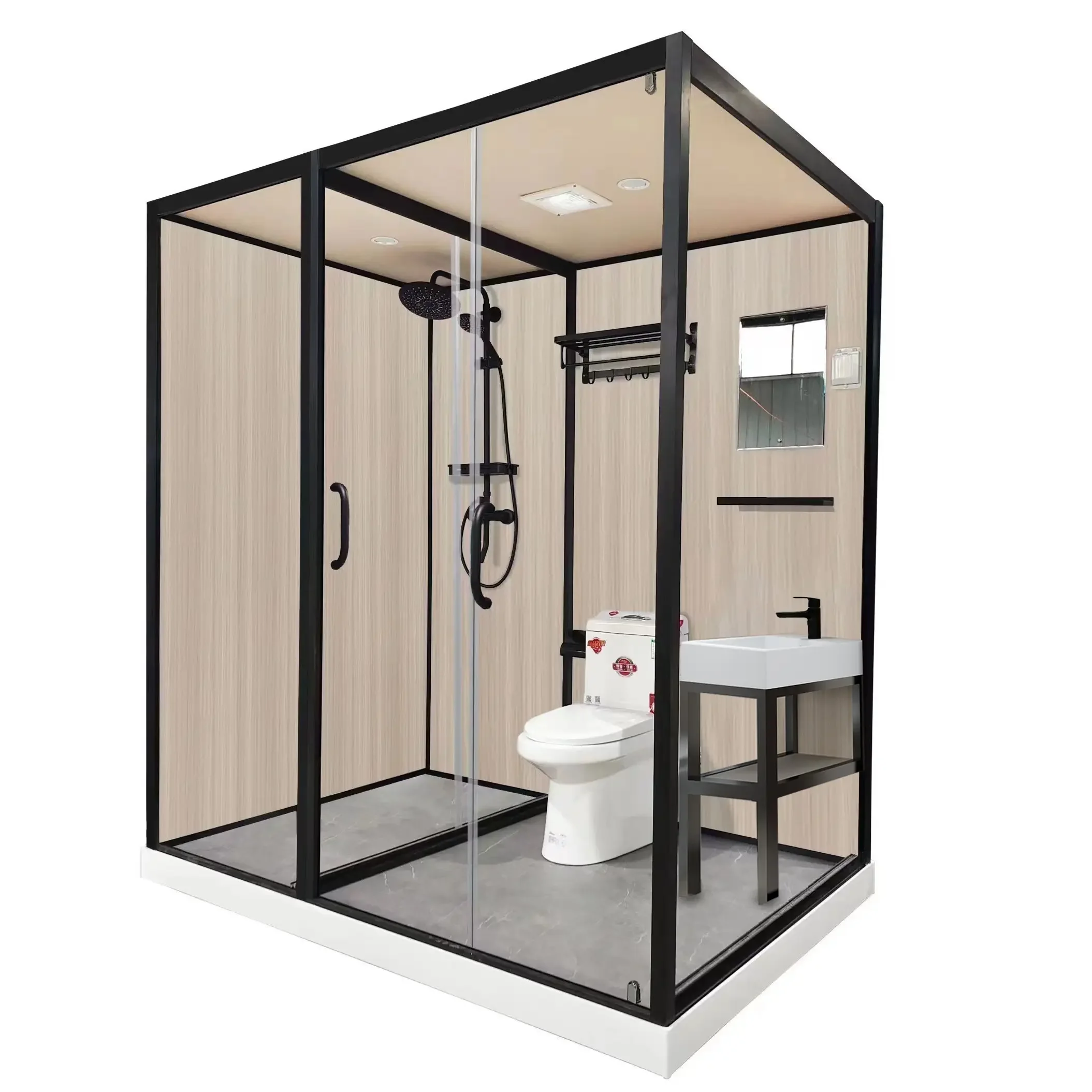 Complete Shower Room Luxury Portable Integrated Prefabricated Bathroom Pod All In One Shower Room