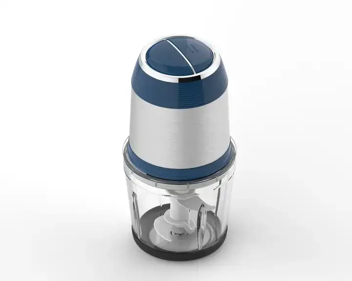 Kitchen appliance multi functional garlic slicer glass bowl stainless steel 6 blade mixer electrical chopper food processor