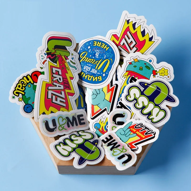 Custom Printing Logo Waterproof Vinyl Die Cut Stickers Labels