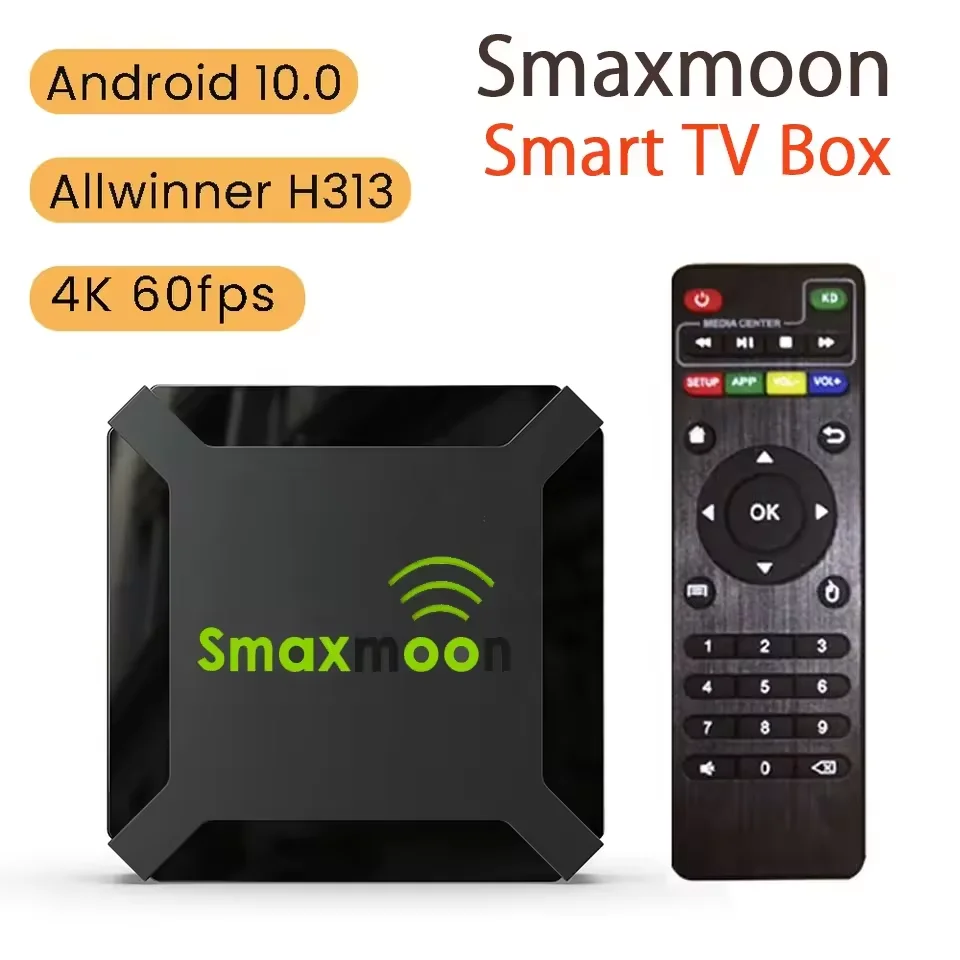 Smaxmoon IP TV m3u Support reseller panel IPTV Android Smart TV Box subscription 12 Months Warranty