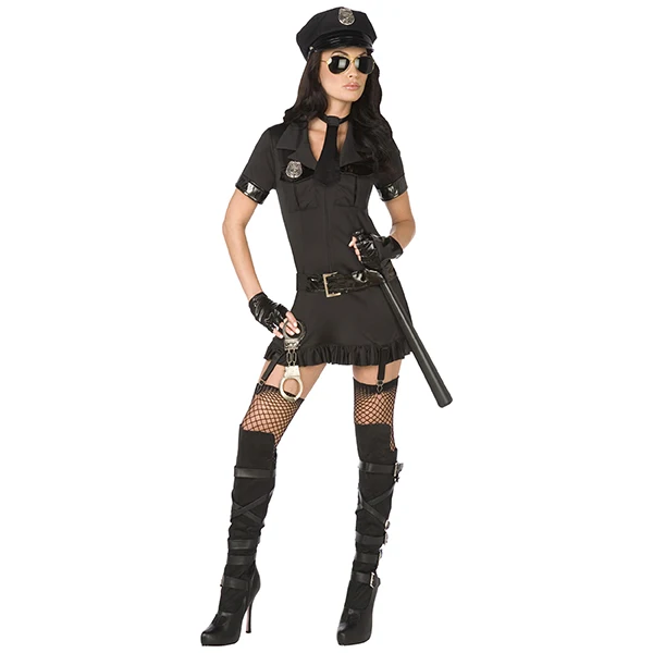 School cosplay party rave clothes women sexy police cosplay bodysuit costume