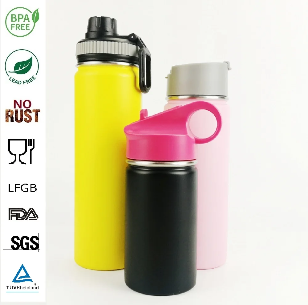 Wide Mouth Stainless Steel Bottle Stopper Custom Plastic Bottle Cap Stainless Steel Water Bottle Lid Easy Open Lid