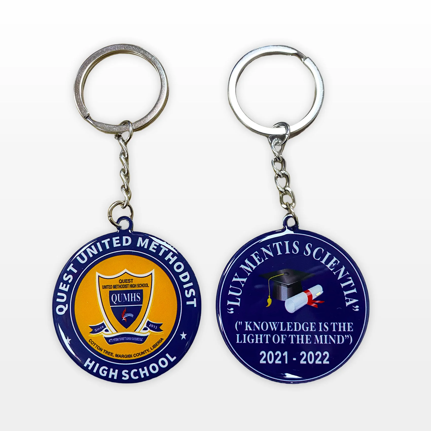 School Souvenir Custom Medal Certificate Cover Gift Key Chain Graduation Alma mater Gift School corsage Medal