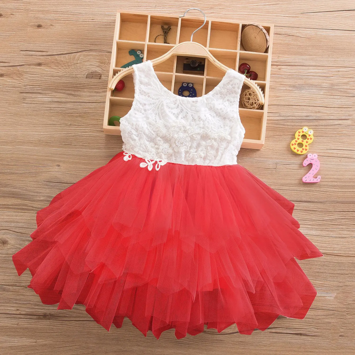 Girls Xmas Party Dress Kids Christmas Dresses New Years Girl Vestido Children Fancy Casual Daily Dress Girl Sleeveless Red Cloth