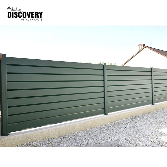 Factory Prices Garden Aluminum Balcony Privacy Fence Profile Louver Frame Bar Horizontal Slat Fencing